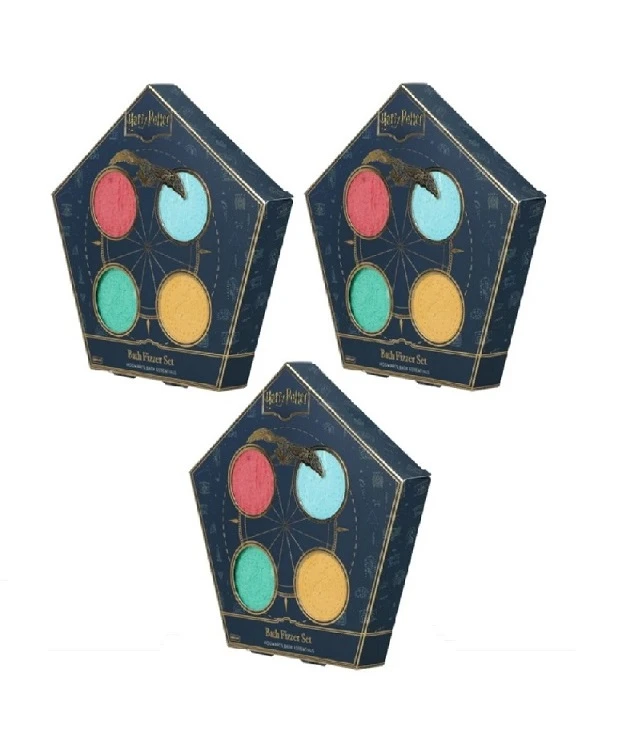 Pachet promo 3 X Set Sare de Baie Sence Harry Potter 4 x 45g colorate cu stema Hogwarts